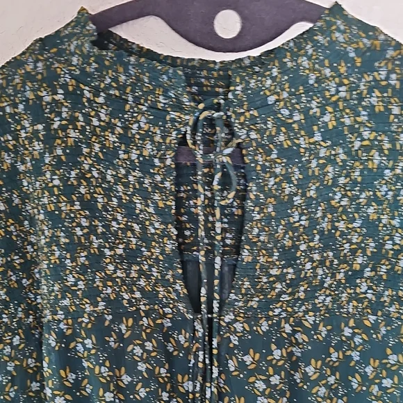Free People Green Floral Blouse - Picture 6 of 8